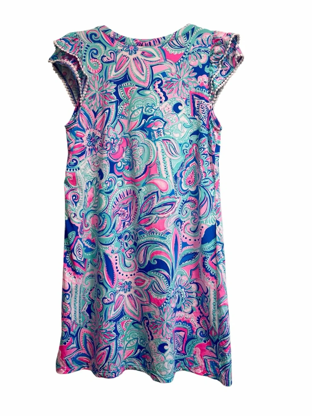 Lilly Pulitzer Brigitte 100% cotton Dress in Living The Dream, size Large - Picture 4 of 7